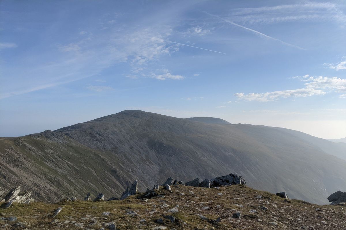 A view of Carnedd Dafydd from the summit of Pen yr Ole Wen