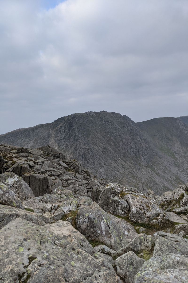 A view of Glyder Fach mountain from the summit of Tryfan